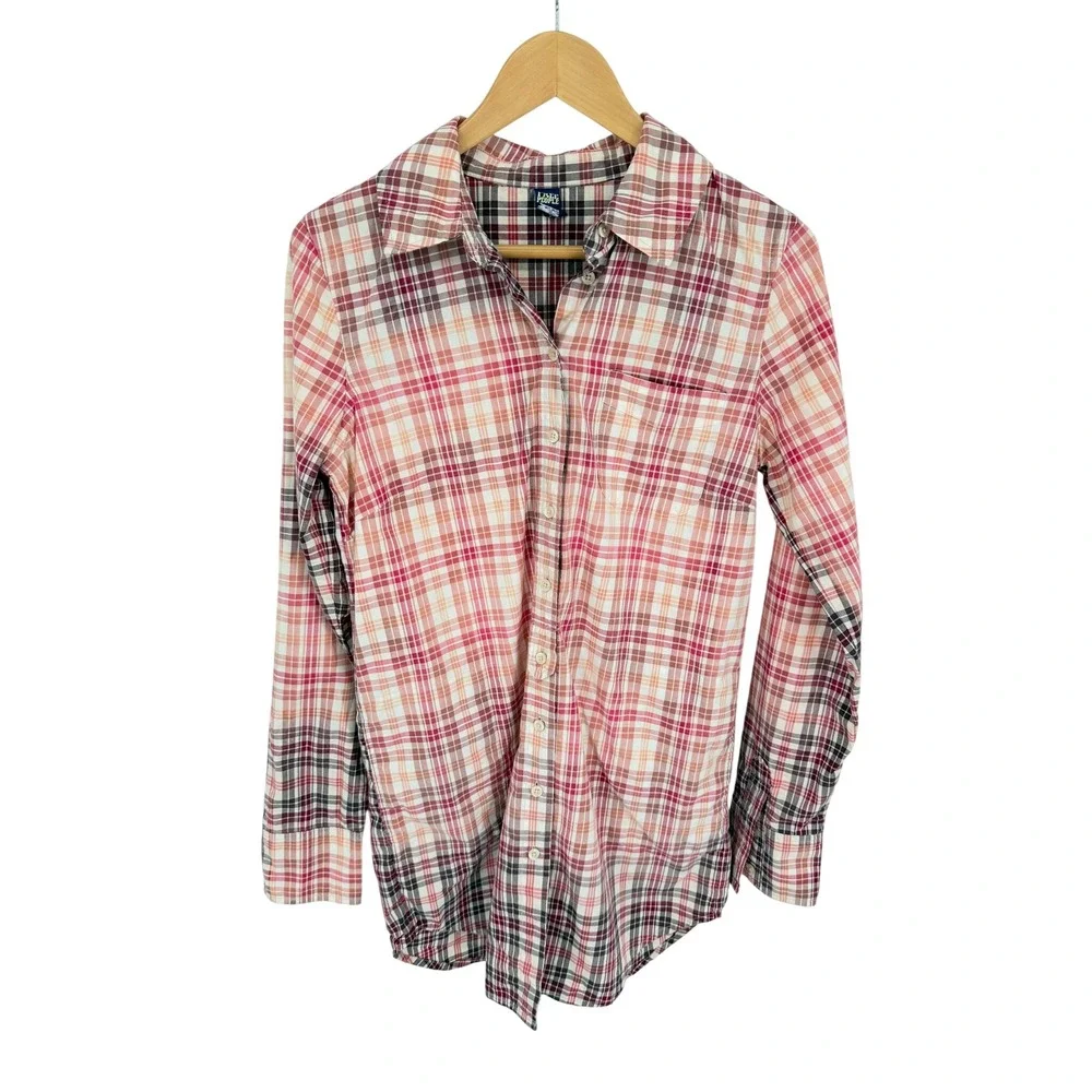 Free People Plaid Button-Down Shirt Size 12